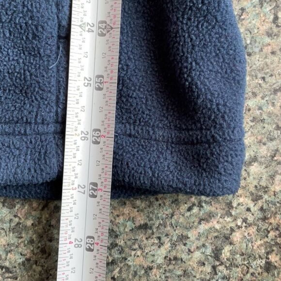 Columbia Blue Fleece Sweatshirt Women XXL Full Zipper Waist Cinch Polyester - Picture 9 of 9